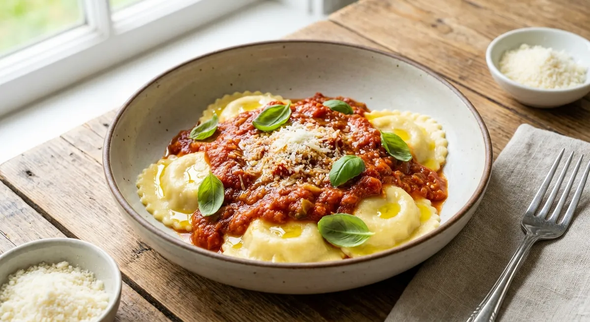 Cheese Ravioli with Marinara
