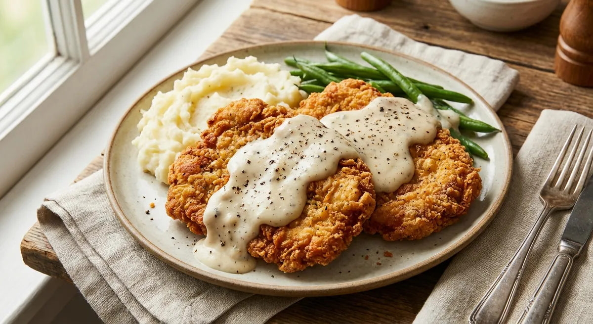 Chicken Fried Steak with Cream Gravy