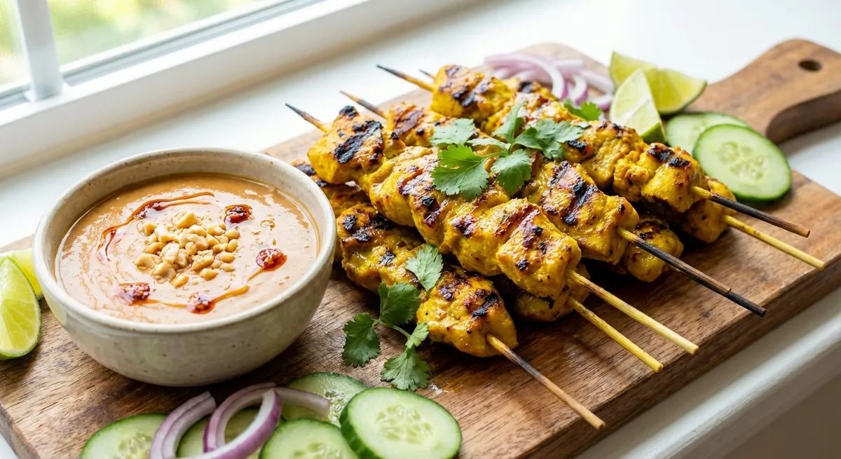 Chicken Satay with Peanut Sauce