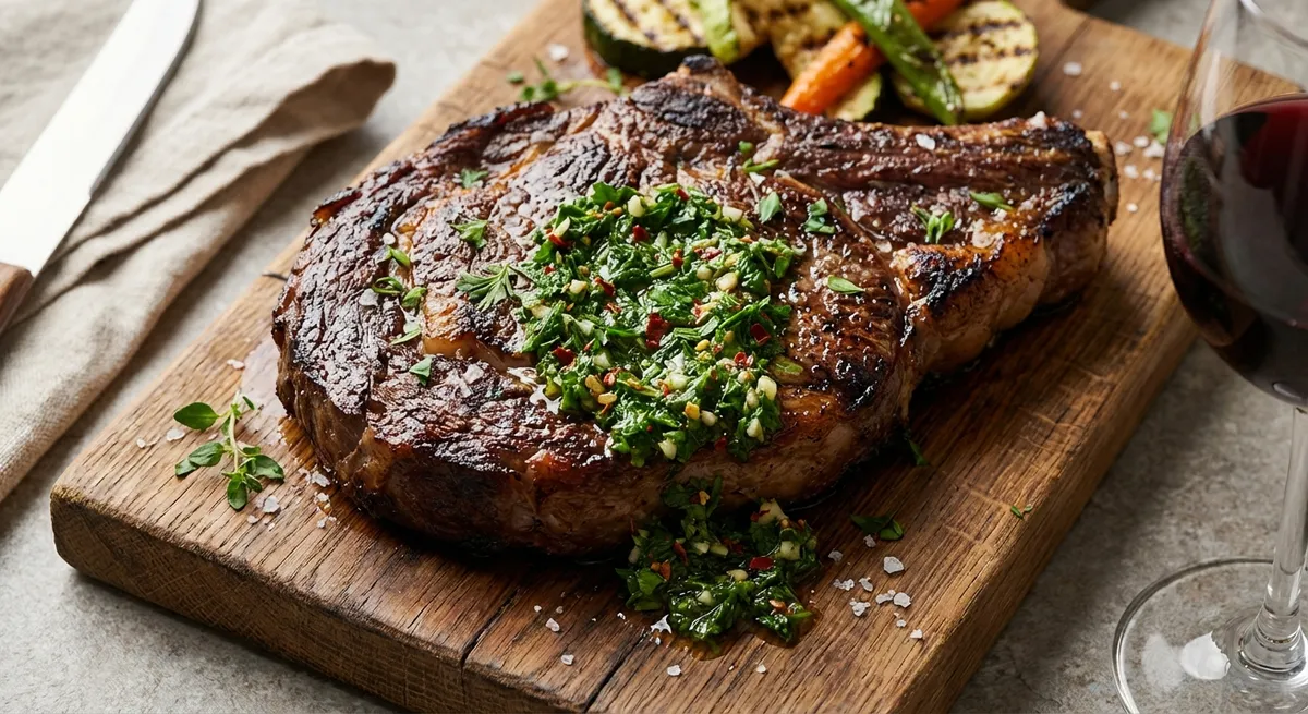 Grilled Steak with Chimichurri