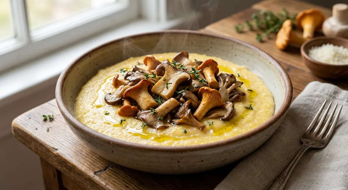 Creamy Polenta with Mushrooms