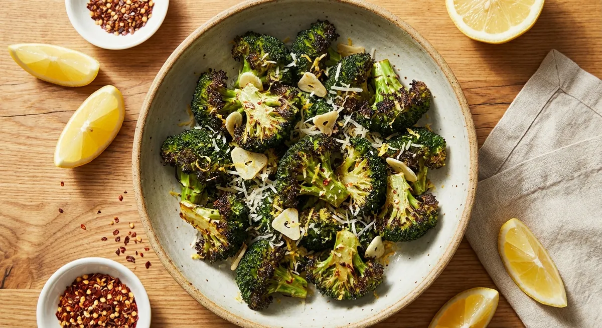 Lemon Garlic Roasted Broccoli