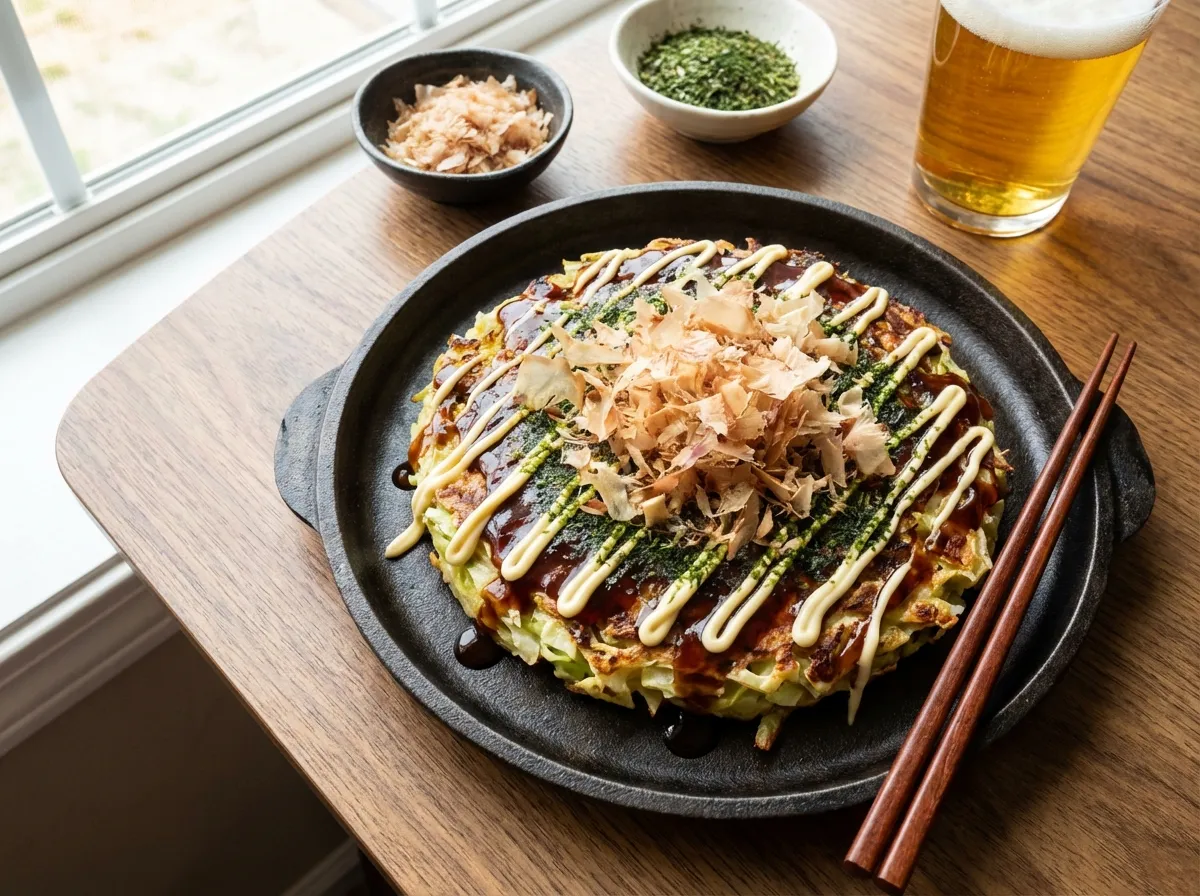 Okonomiyaki (Japanese Savoury Pancake)