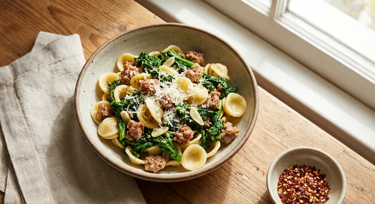 Orecchiette with Sausage and Broccoli Rabe