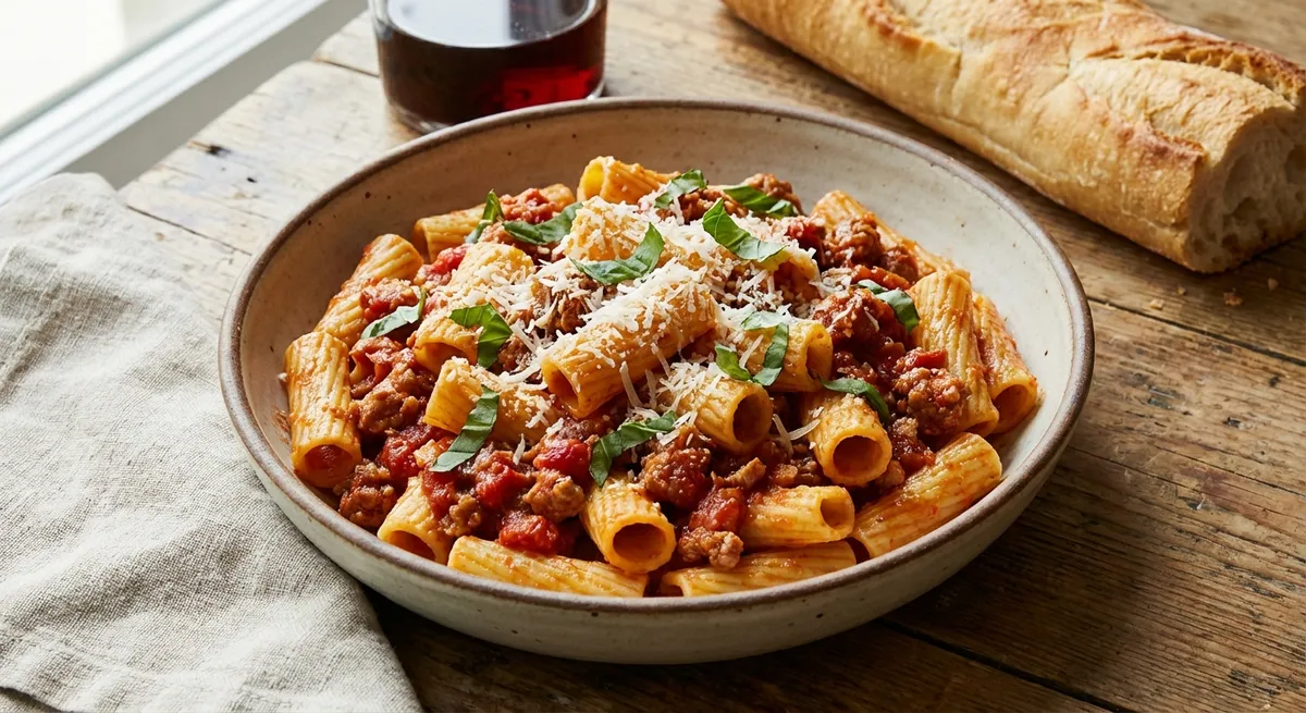 Rigatoni with Sausage Ragù